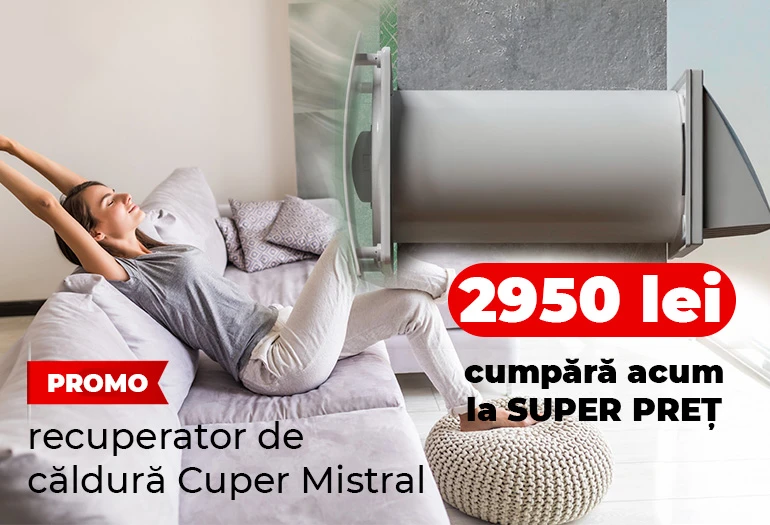 Recuperator de căldură Cuper Mistral D131  Ventilație eficientă, confort termic și economie de energie