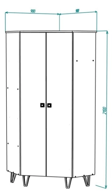 Шкаф Mira №2 900 Белый