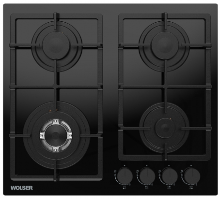 Plita de gaz incorporabilă Wolser WL-BRD 6402 Black Glass 