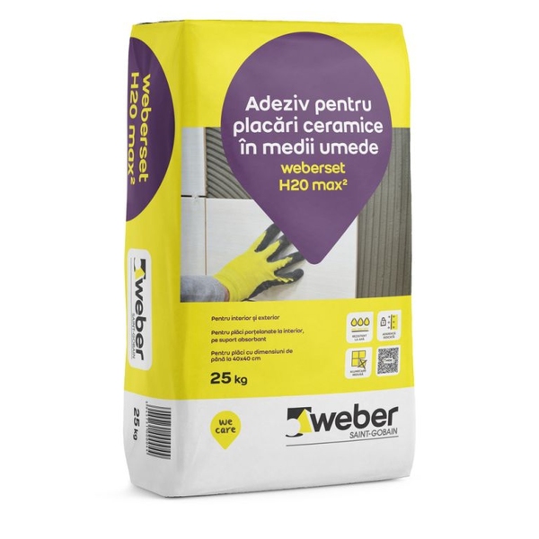 Adeziv pentru plăci ceramice Webershet H20 max2
