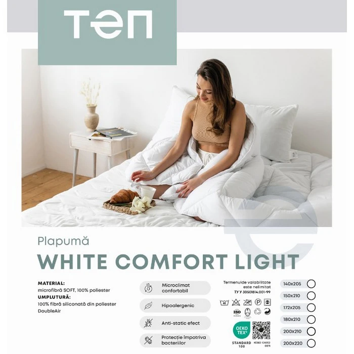 Plapuma White Collection Summer, 200x220cm, 200gr/m2