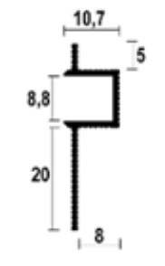Теневая рейка LPA909B PP 3000мм