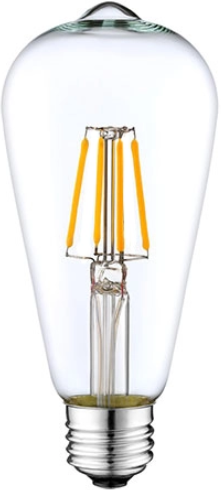 Bec Led Filament ST64 8W E27 4000K 220-240V Elmos SNST64F82740