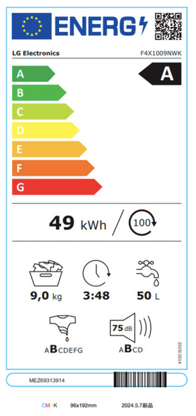 Mașină de spălat LG F4X1009NWK 