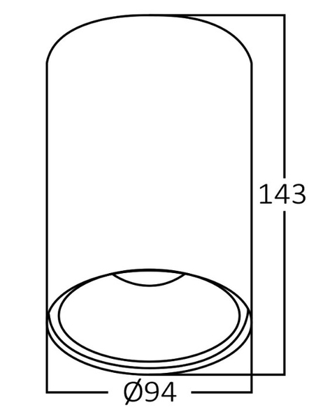 Светильник Braytron GU10 220-240VAC RND-WHT BH04-00100 22706