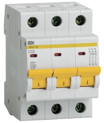 Автоматический выключатель IEK BA47-29 3P 4.5kA 32A C 02541