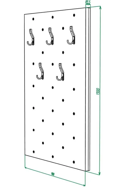 Вешалка 4 900x1300 серый 54