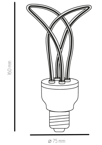 Bec TK Lighting LED JH DR 4 8W 2200 K E27 3568