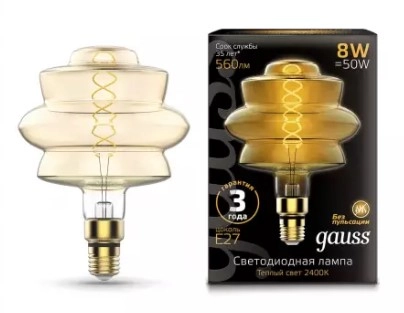 Лампа Led Gauss Filament Vintage BD180 