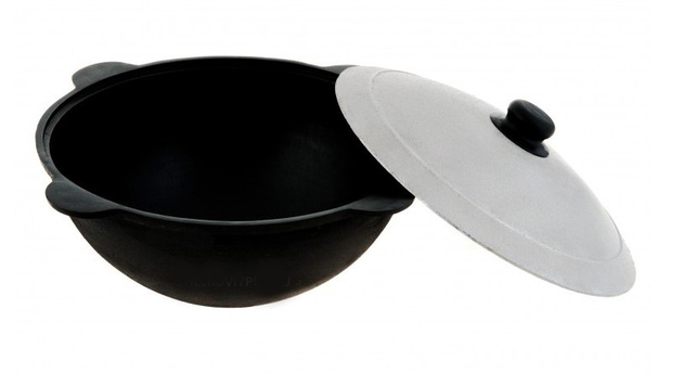 Казан чугун 10л плоское дно