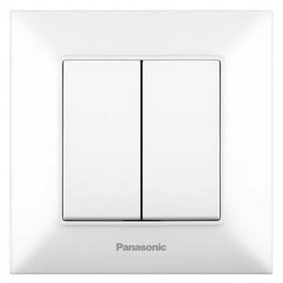 Întrerupător Arkedia Slim 2 clape alb 900092