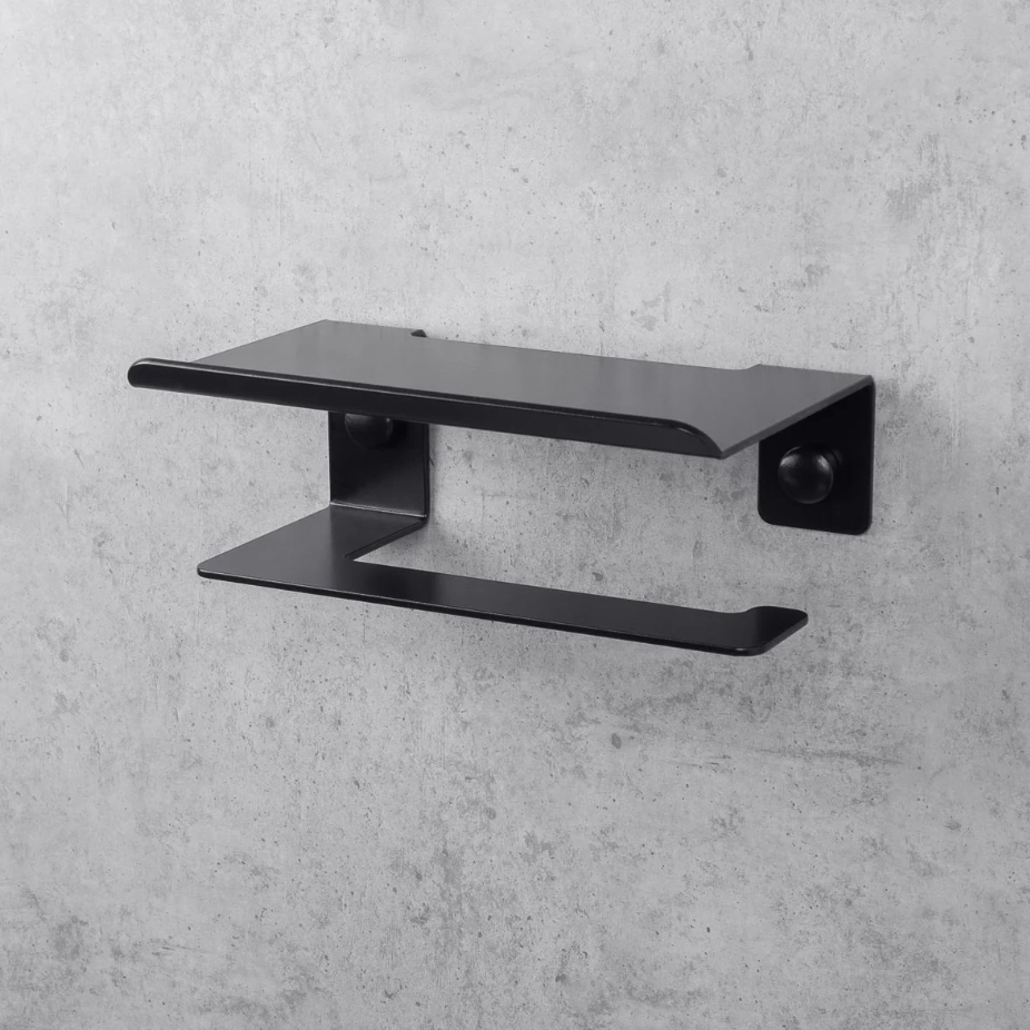 Держатель для туалетной бумаги Daske Bliss PH/B-0126BR чёрный правый