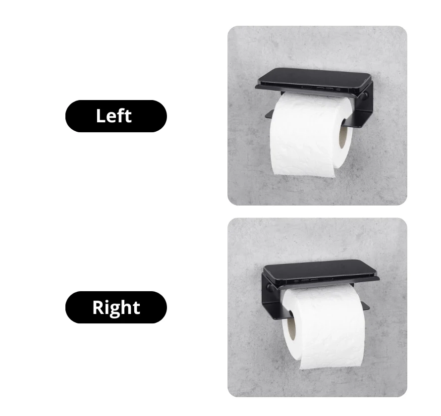 Держатель для туалетной бумаги Daske Bliss PH/B-0126BR чёрный правый