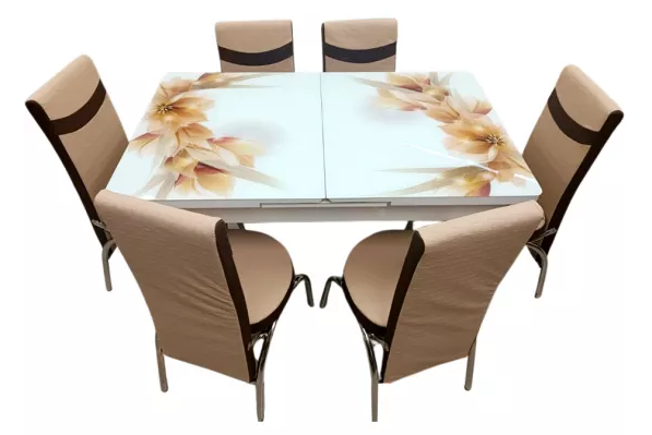 Set masă extensibilă cu 6 scaune 80x130 ES-16