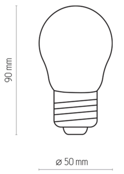 Bec TK Lighting Zarowka E27 P45 2W MLECZNA GIRLANDA 3576