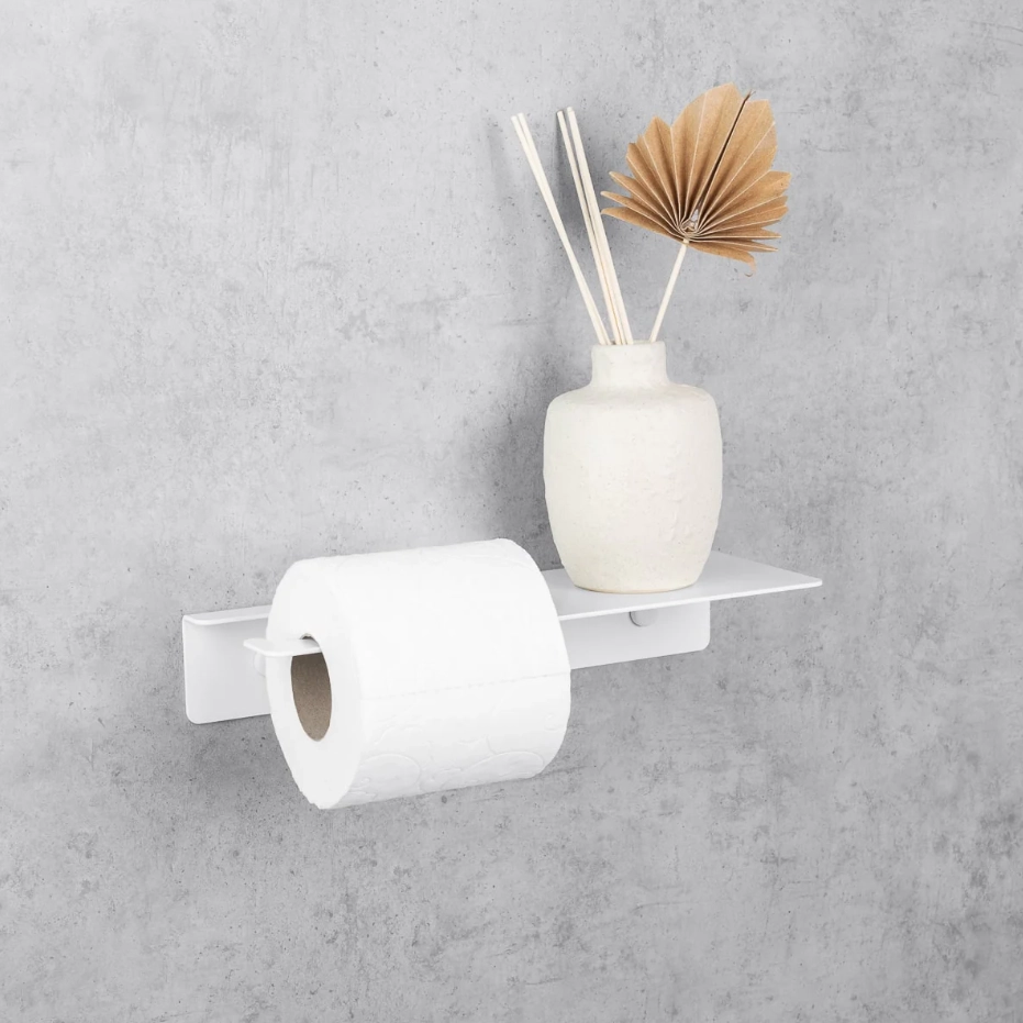 Держатель для туалетной бумаги Daske Line Base PH/LB-0386WR белый правый