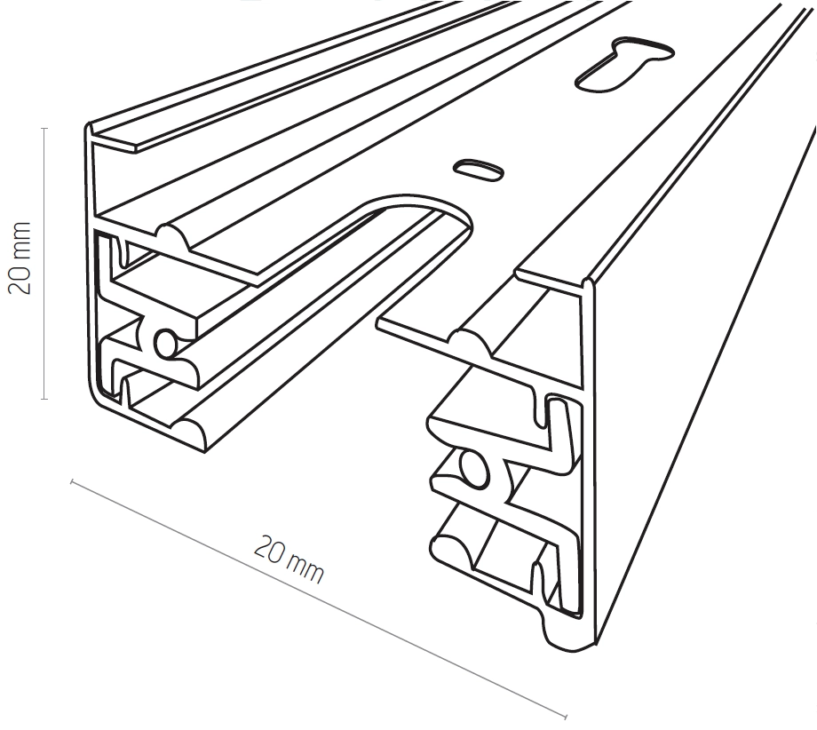 Трековая шина Tk-Lighting Tracer 4044 White 1M