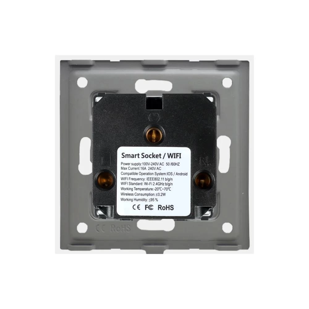 Priză WiFi 16A 86x86mm Alb WF1F-WT