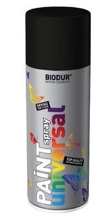 Спрей краска Biodur 400ml чёрный