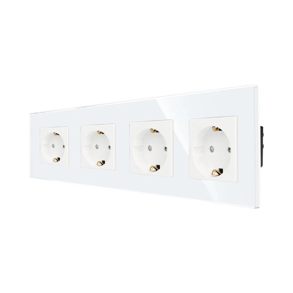 Priză16A 86x299mm Alb M4F-WT