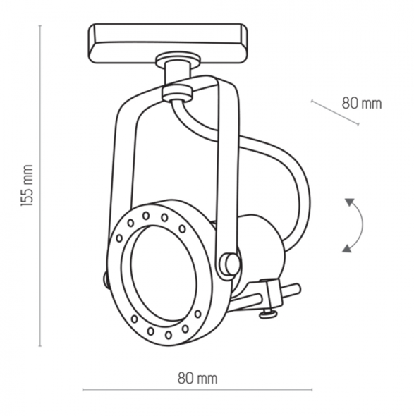 Corp de iluminat cu șină TK Lighting Tracer White TL 002 1 GU10 4065