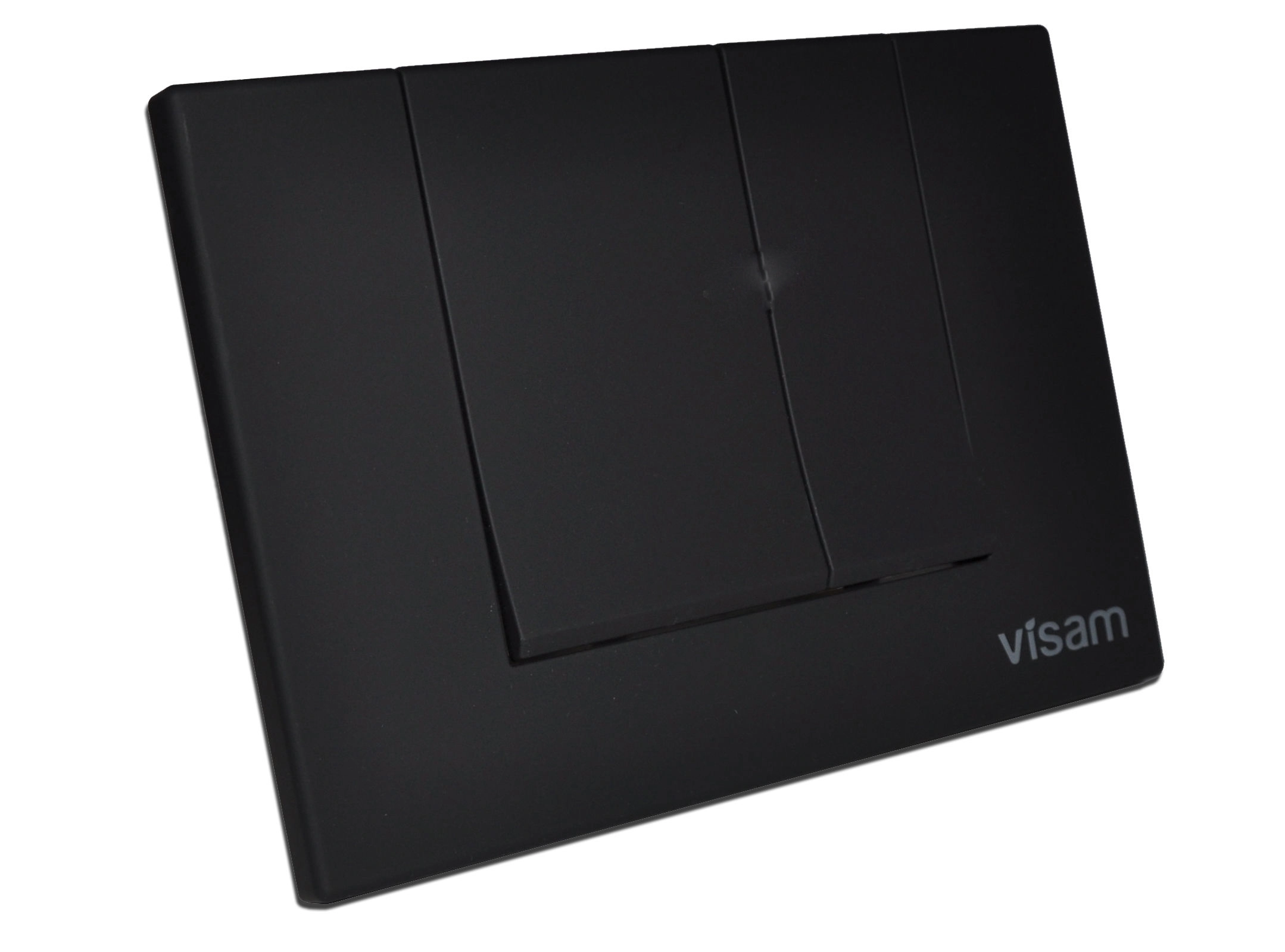 Кнопка смыва двойная Soft black Alinda Visam 227-004 