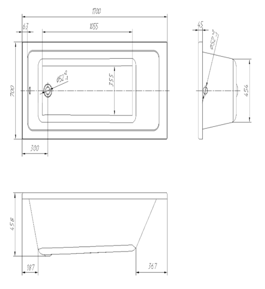 Cadă Novaro 170x70
