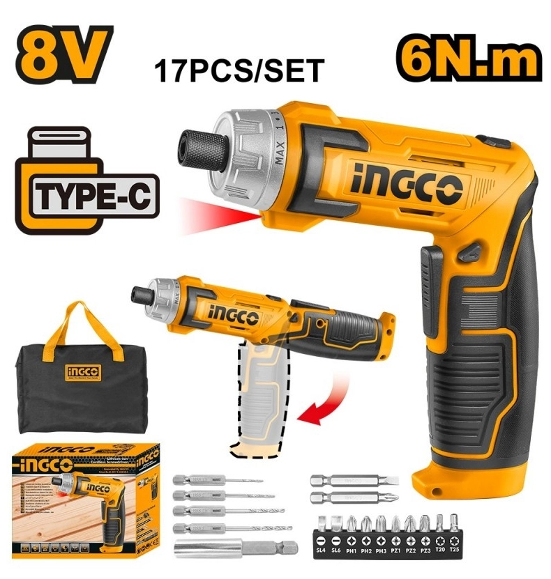 Mașină de înșurubat Ingco CSDLI0802/ 47062 Li-Ion