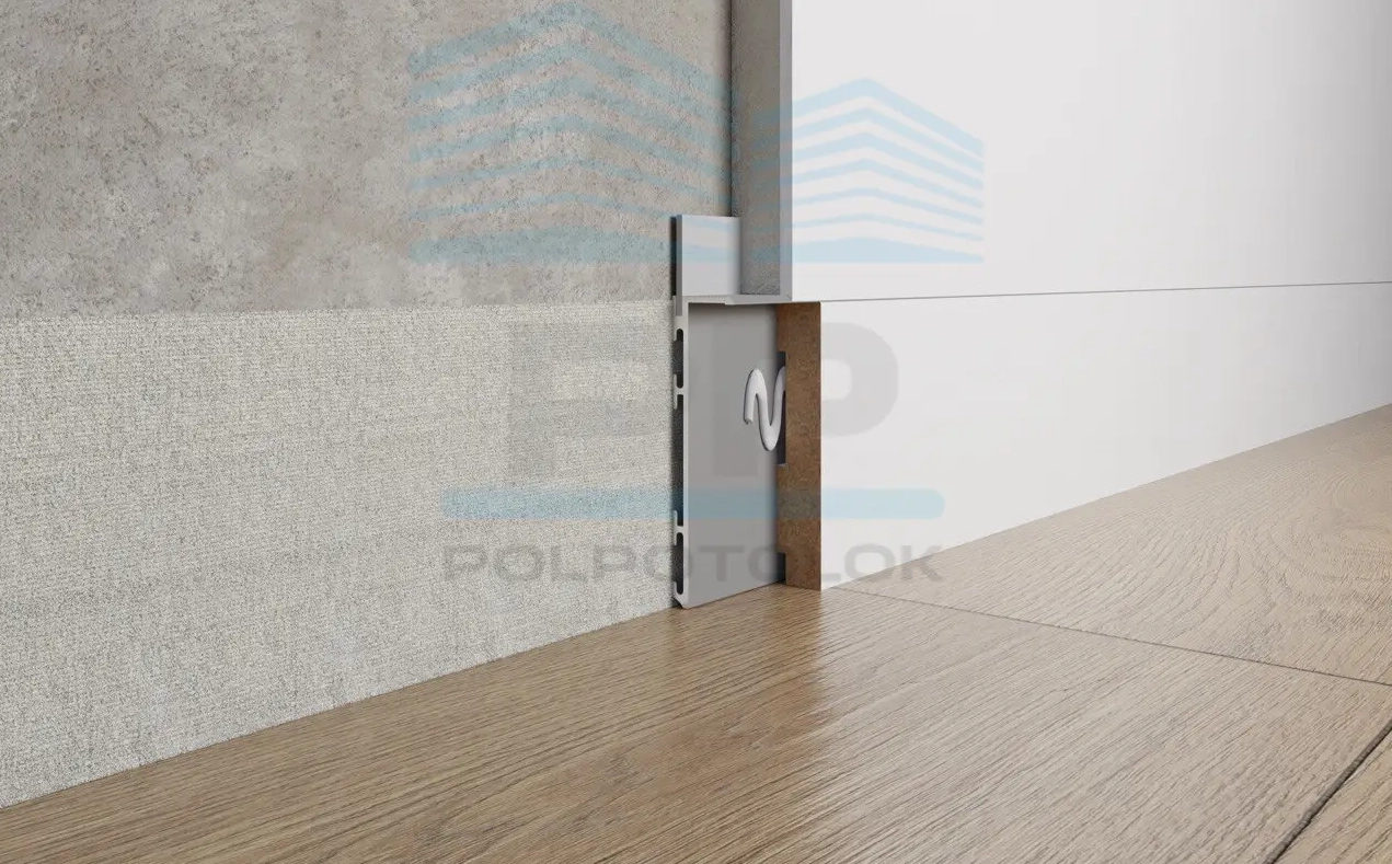 Плинтус скрытого монтажа ASP611 PP 2600мм