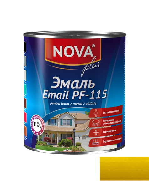 Эмаль Nova PF-115 0.8кг желтый