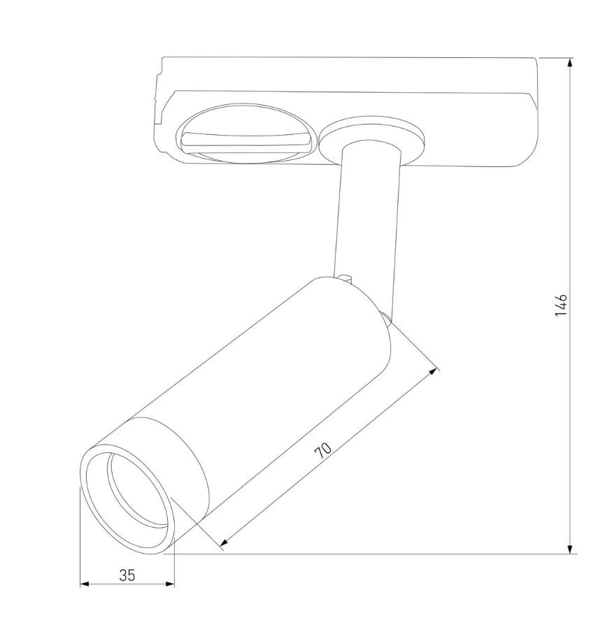 Corp de iluminat cu șină TK Lighting Tracer White TL 0141 COB 3W 4141
