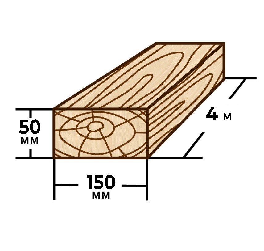 Cherestea 50x150mm 4m