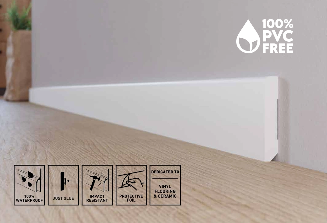 Plintă STIQ S0810 Alb