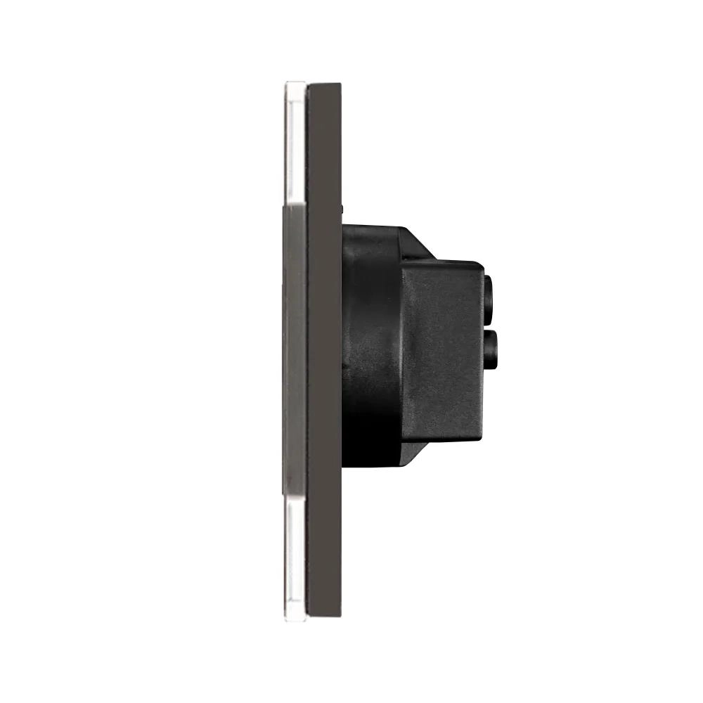 Priză dublă 16A 86x157mm negru M2F-BK