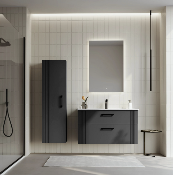 Dulap suspendat pentru lavoar Orka Bari 100 Anthracite  12827 