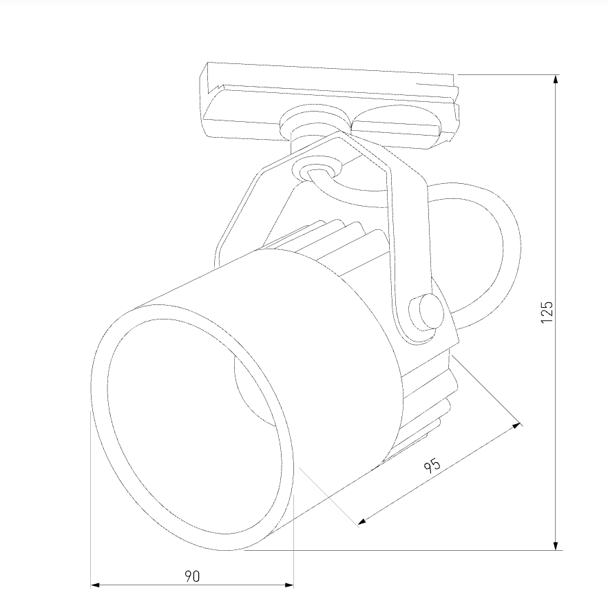 Corp de iluminat cu șină TK Lighting Tracer White TL 006 1 COB 10 W 4144