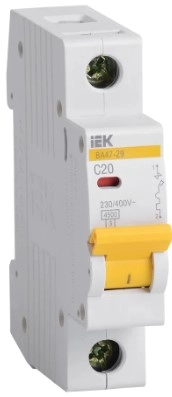 Автоматический выключатель IEK BA47-29 1P 4.5kA 20A C 02527/3851