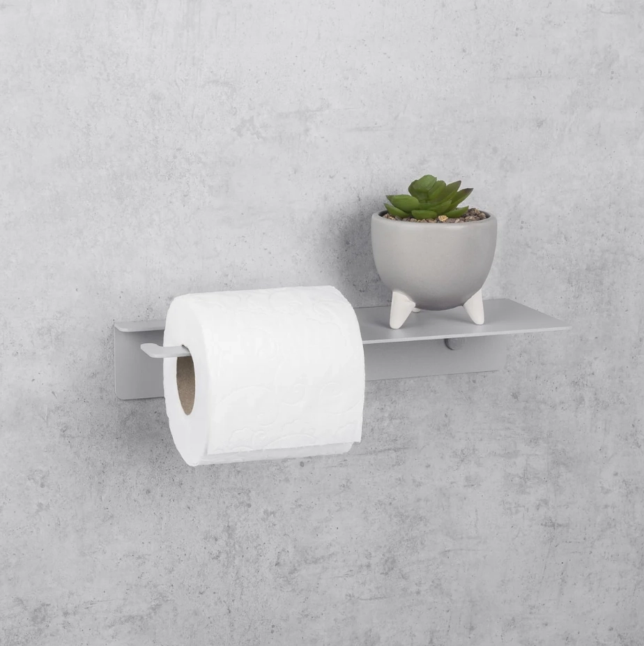 Держатель для туалетной бумаги Daske Line Base PH/LB-0393GL серый левый