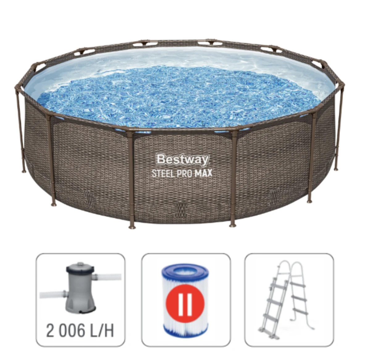 Бассейн Bestway Steel Pro MAX Round Rotang 9150L 56709 