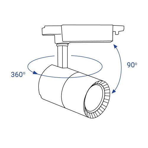 Трековый светильник FN AL103, 30W, 230V, 4000K, 1800lm 