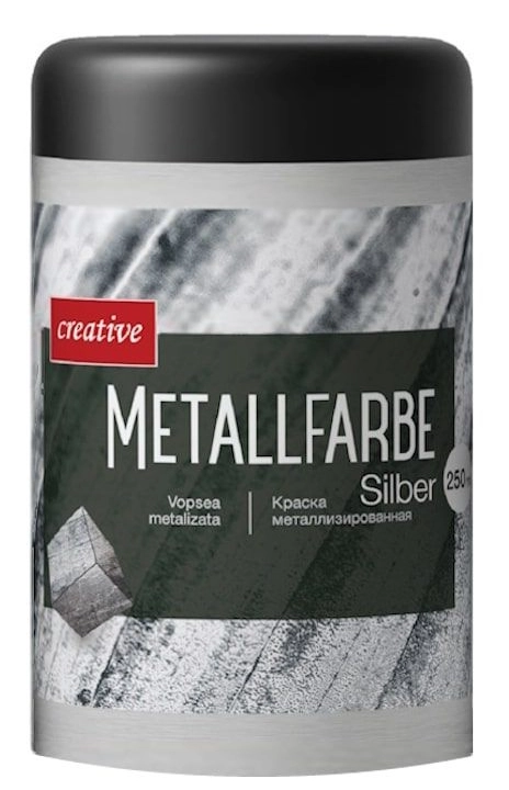 Vopsea metalizată Metallfarbe argint 500g