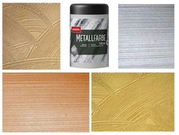 Vopsea metalizată Metallfarbe argint 500g