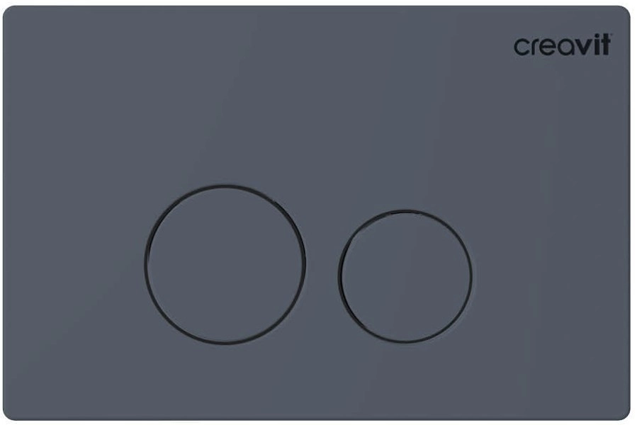 Кнопка смыва двойная Creavit GP9002.05 matt basalt 3334 