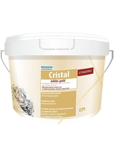 Acoperire decorativă Cristal Aur alb 5kg 