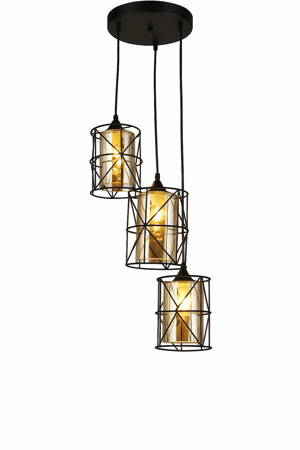 Люстра YS N36-3 BK RD base E27