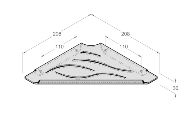 Raft pentru duș Daske Phusy  SH/PH-0805B negru