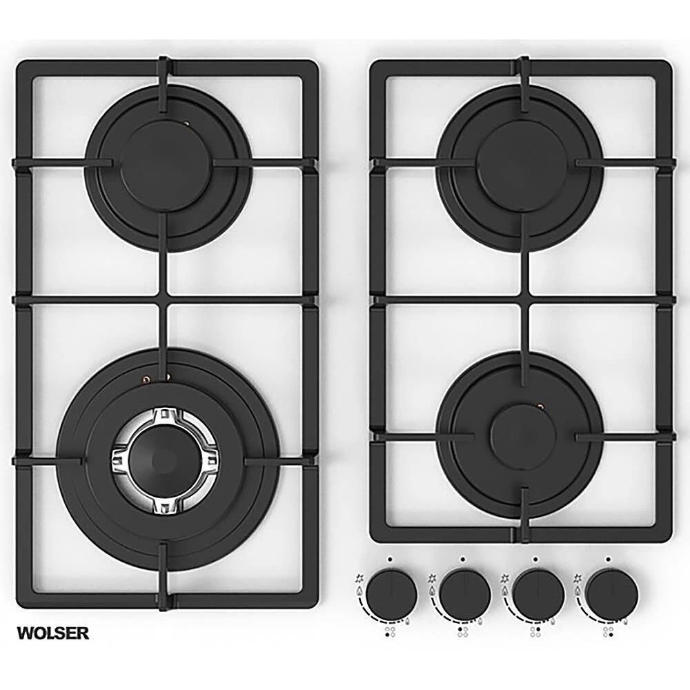 Plită încorporabilă pe gaz Wolser WL-BRD 6402 White Glass FFD