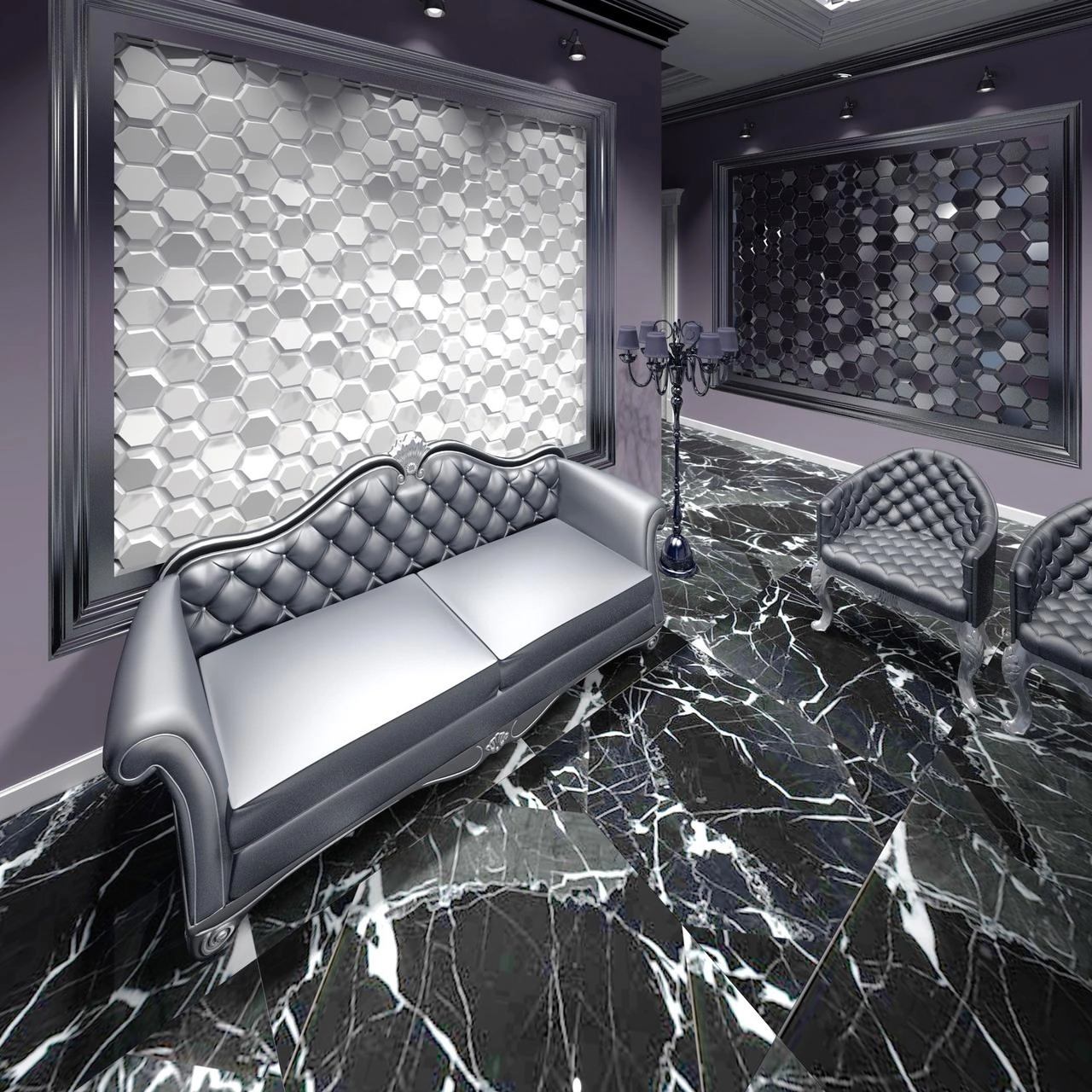 Декоративная панель из гипса P3D Mozaica маленькая