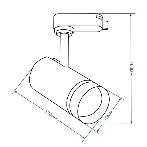 Трековый светильник FN AL106, 20W, 4000K, 1800lm