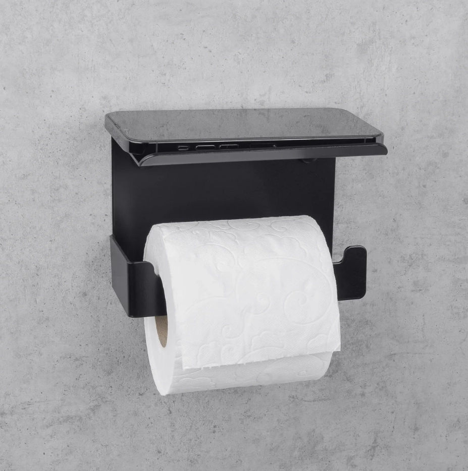 Держатель для туалетной бумаги Daske Bliss 2 ADH PH/B2-1376BL-A черный слева